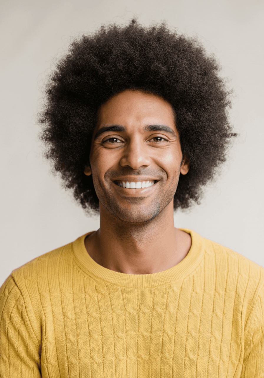 Portrait image of recently hired tech professional